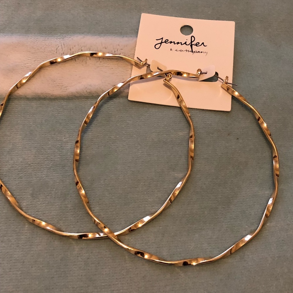 Large hoop earrings